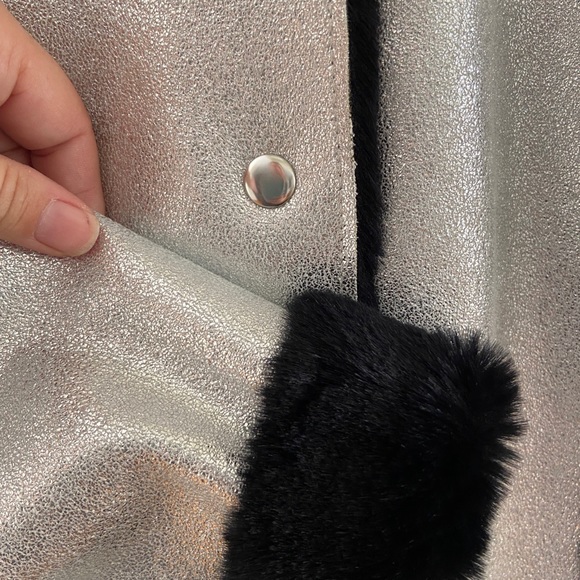 TORY BURCH Women's Metallic Esme Reversible Coat - Picture 9 of 11